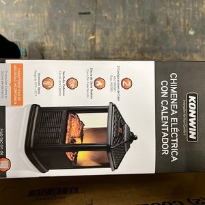 2 Electric fireplace with heater